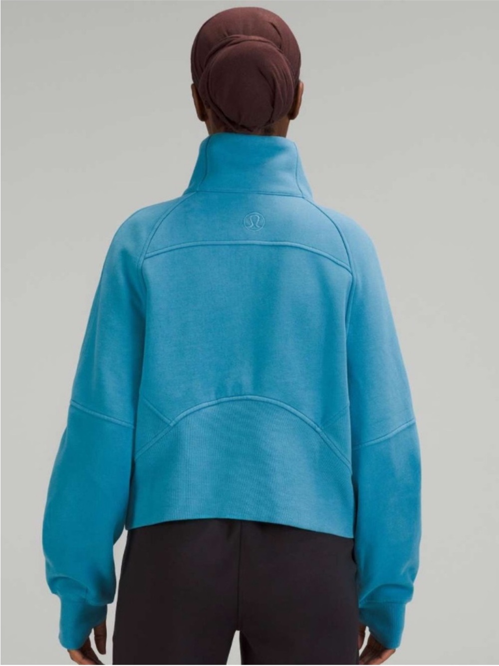 Lululemon Scuba sweatshirt Funnel Neck Half Zip Sweater Oceanic Blue S - Picture 12 of 12